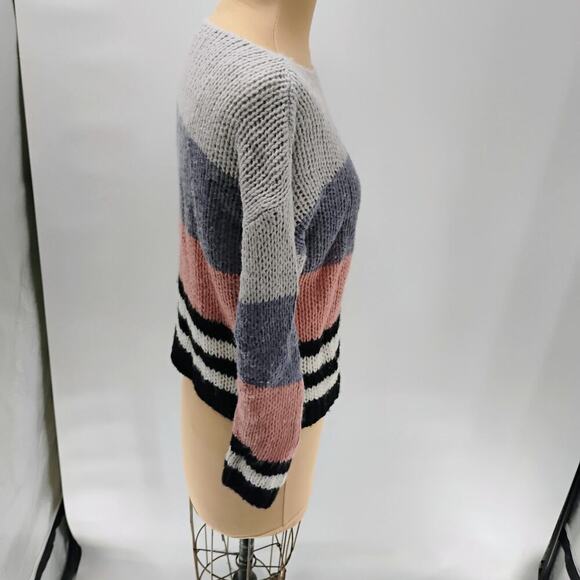 Lucky Brand Sweater Bold Stripe Pullover Multicolor Sz S wool blend - Picture 11 of 13